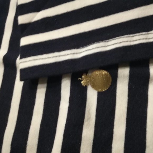 CREWNECK LONG SLEEVE TEE-SHIMMER STRIPE ORNAMENT P - Picture 7 of 8